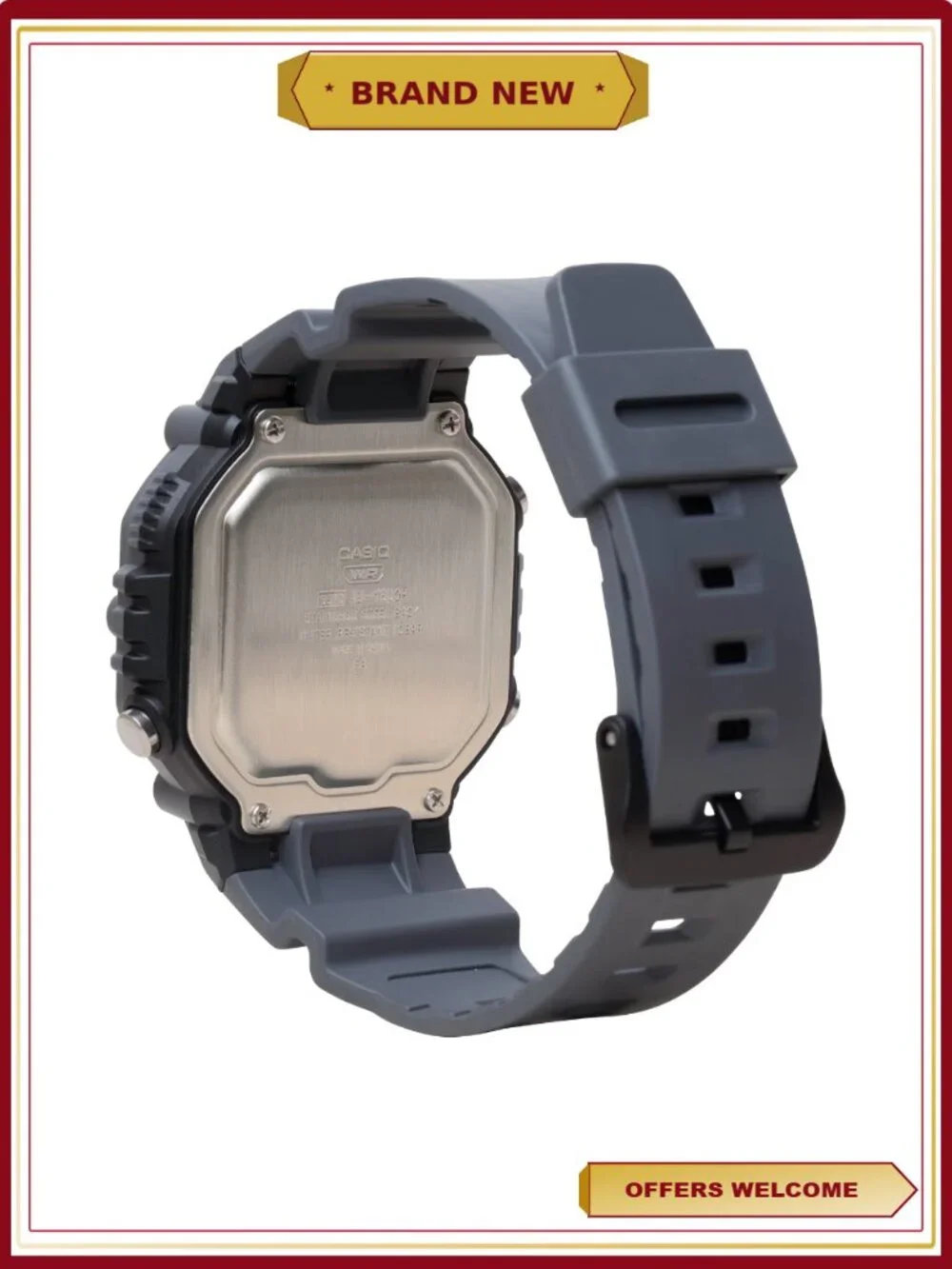 Mens Digital Watch Large LCD 10-Year Battery 100M Water Resistant Stopwatch
